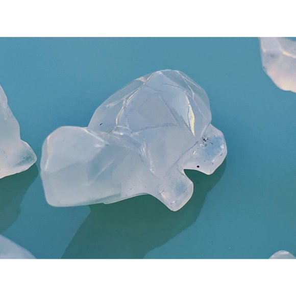 Vintage lot 5 Miniature Carved quartz Animals Turtle, Alligator, duck, elephant, - Picture 3 of 9